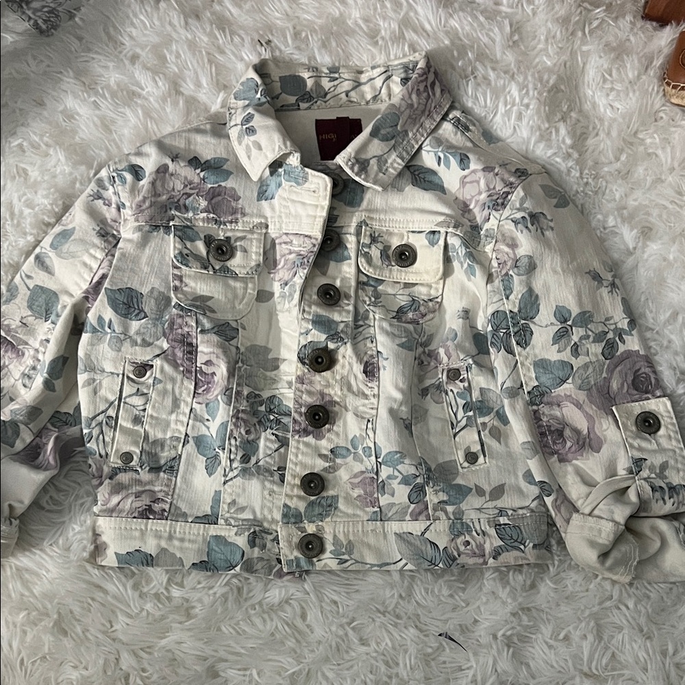 Floral Denim Jean Jacket